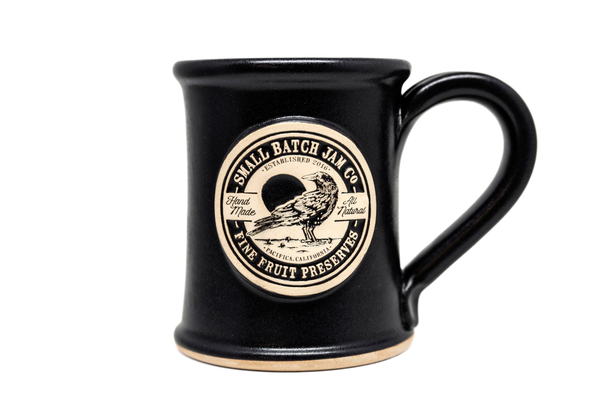 Handmade SBJC Slimline Coffee Mug - Black 14 oz.