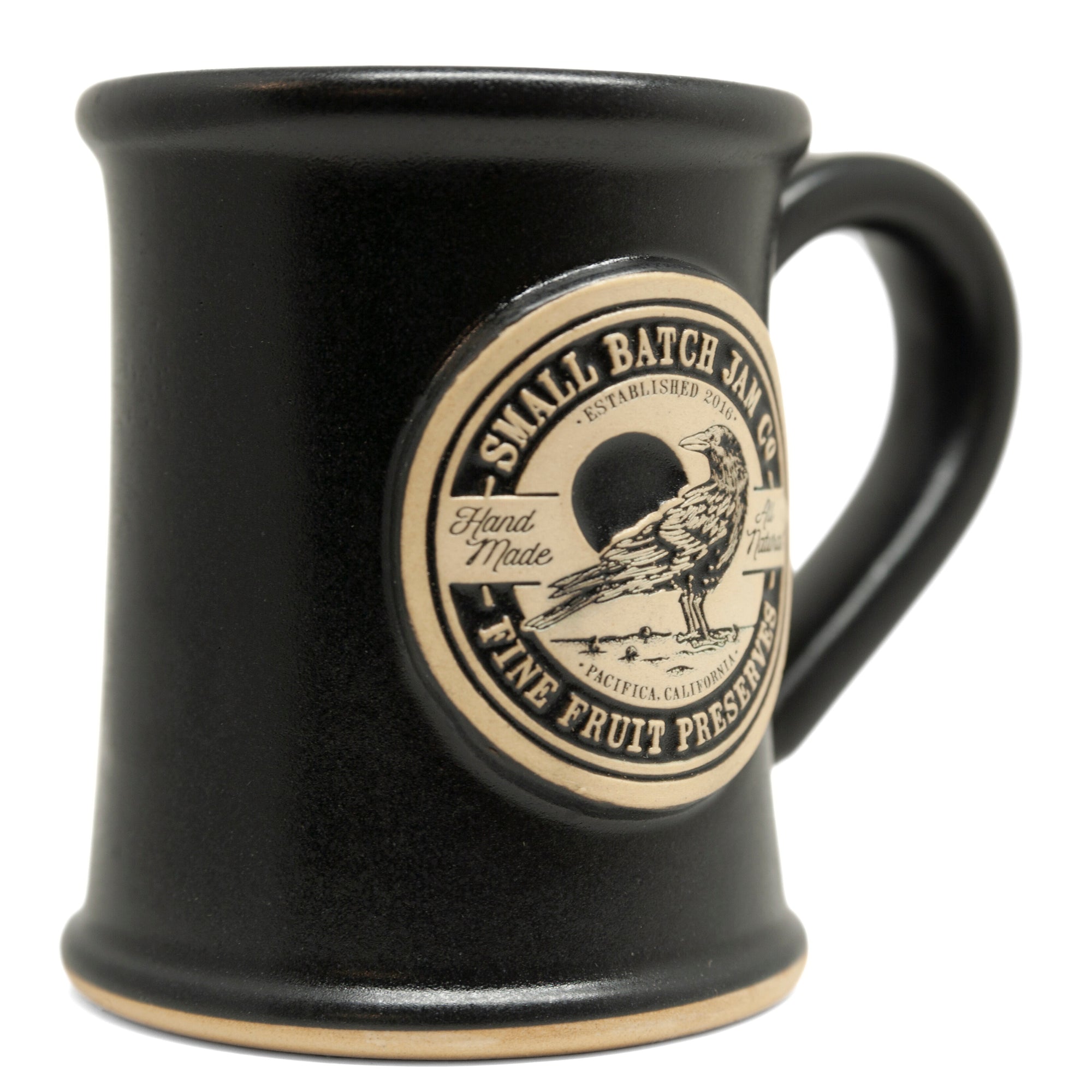 Handmade SBJC Slimline Coffee Mug - Black 14 oz.