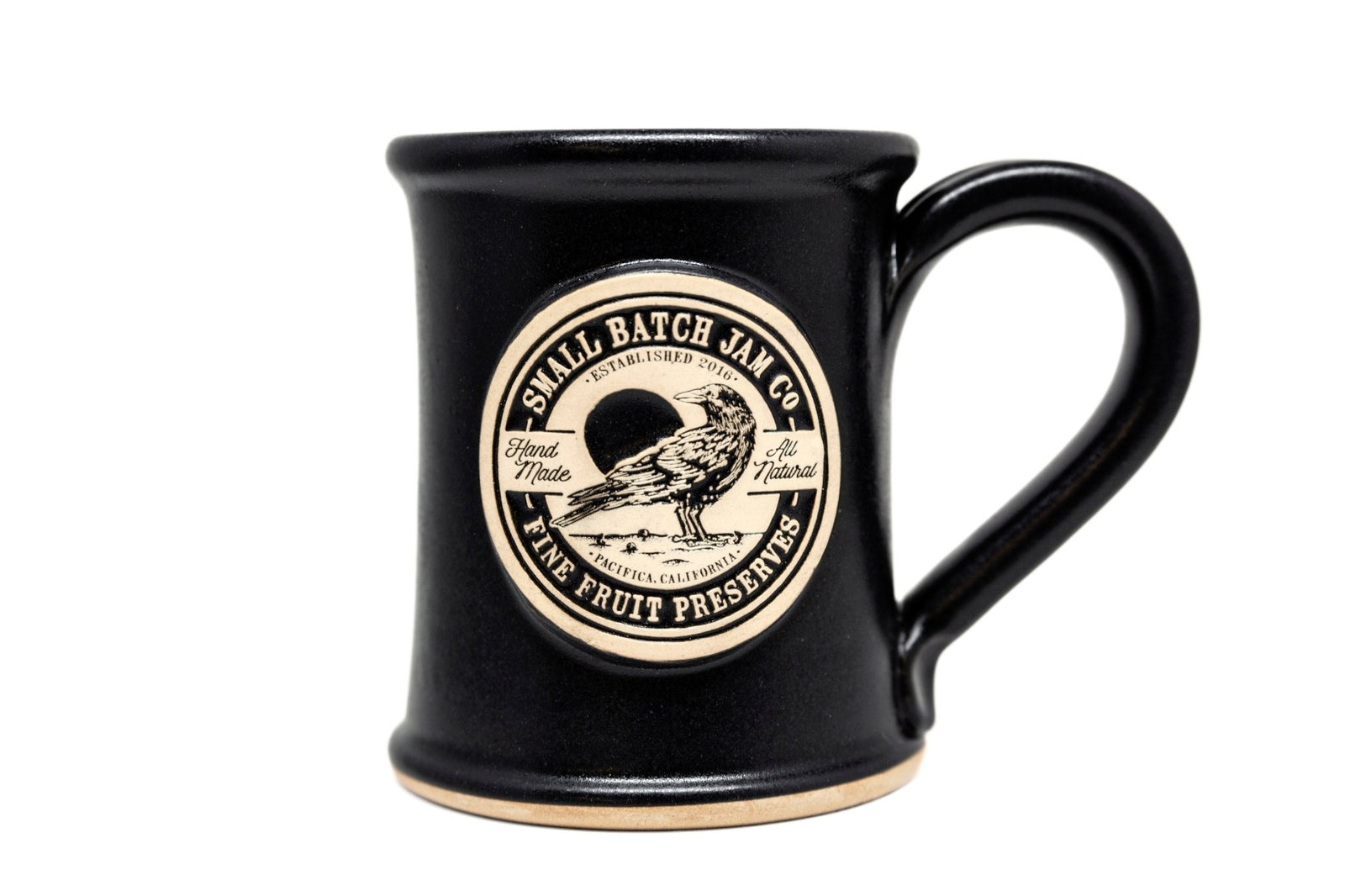 Handmade SBJC Slimline Coffee Mug - Black 14 oz. - Small Batch Jam Co