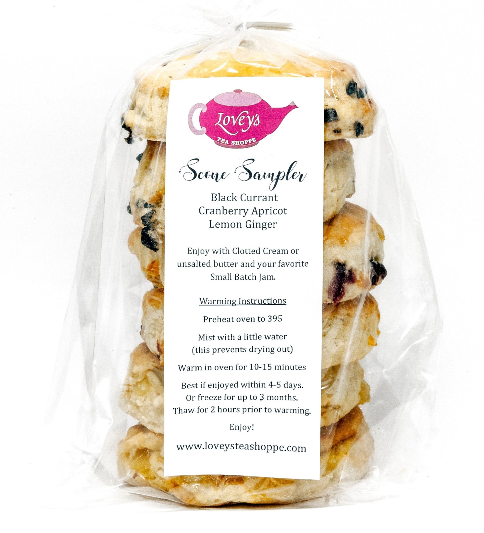 Lovey's Tea Shoppe Scone Sampler - 6 Pack - Small Batch Jam Co